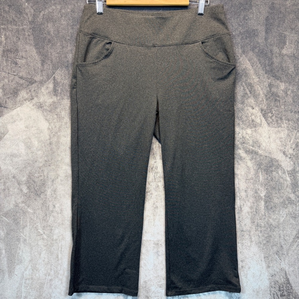 IUGA Bootcut Yoga Pants Womens XL Gray Polyester Spandex High Waist Pockets Gym